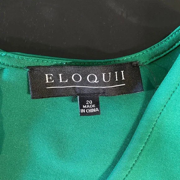 Eloquii Green Cold Shoulder Dress Size 20 - Picture 4 of 8